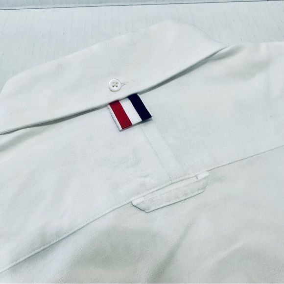 THOM BROWNE STRIPE POCKET POINT COLLAR BUTTON DOWN - Picture 8 of 15